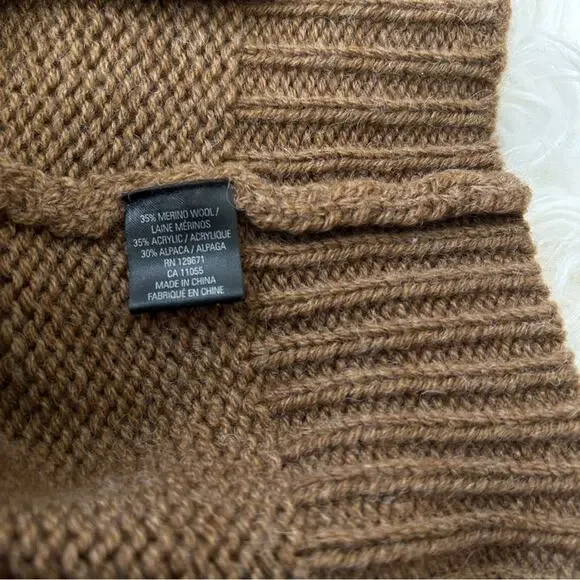 360 SWEATER Womens Size Small Merino Wool Alpaca Twee Chunky Earthy Cozy Winter